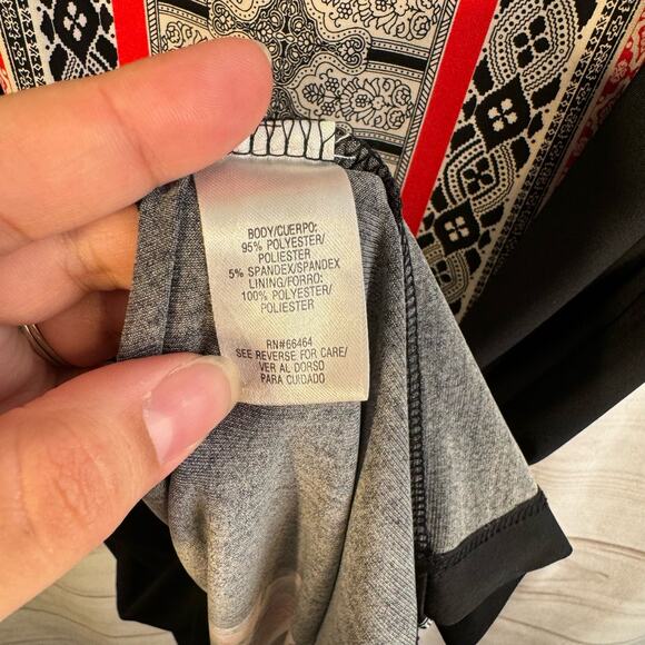 Studio One New York Black Kimono Paisley Print Shift Dress Size Large - Picture 6 of 7